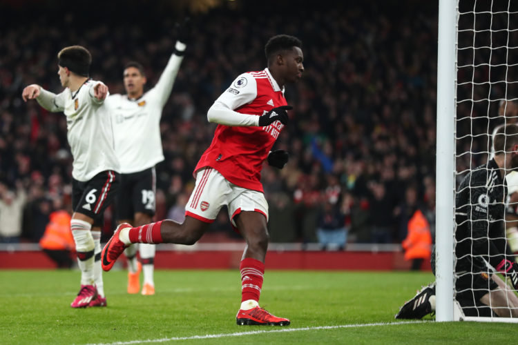 Hargreaves says he's been blown away by progress of Eddie Nketiah