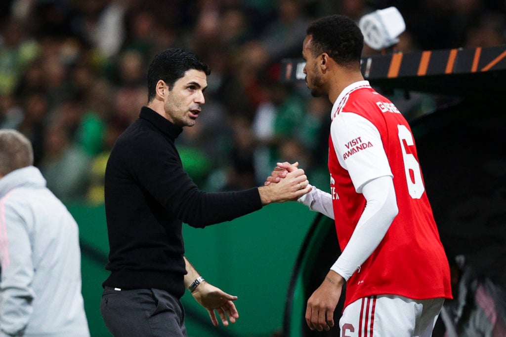 Mikel Arteta Gabriel Magalhaes Arsenal