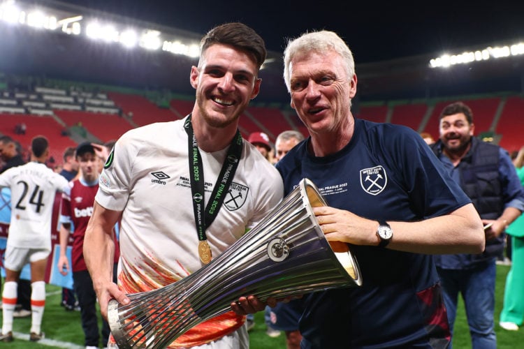 Declan Rice shares what David Moyes used to tell him at West Ham which is totally different at Arsenal