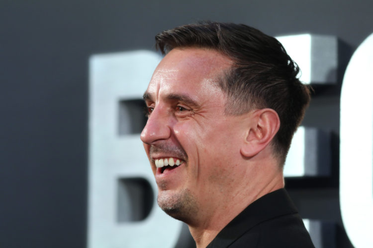 Gary Neville gives two-word response to Liverpool fan about Arsenal winning title