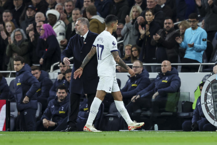 Gary Neville now shares what he hopes happened to Cristian Romero in Tottenham’s dressing room last night